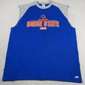 Boise State‎ Broncos Shirt XL Blue Tank Top Vintage 90s Sleeveless Soffe USA